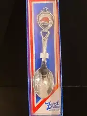 NEW IN BOX Vintage Souvenir Arkansas Collectors Spoon Enameled Razorback Etched