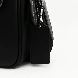美國百分百【全新真品】COACH 皮包 C4148 肩背包 斜背包 側背包 皮革 專櫃精品 logo 黑色 BM55