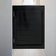 Swinging Doors Counter Swinging Doors Cafe Doors, Commercial Home Single Saloon Door with Hinges, Black White Pub Bar Swing Doors, Hallway Kitchen Doorway Bar Cowboy Doors (Color : B, Size : W50xH90