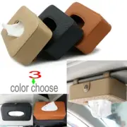 Pu Leather Car Sun Visor Tissue Cover Box Holder Paper Napkin Clip Accessories (for: Fiat)