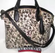 Brahmin Large Duxbury Satchel Bag Multi Pellham Leather Tassel & Strap NWT $385
