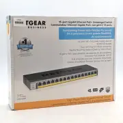 NETGEAR GS116PP 16-Port Gigabit PoE+ 183W Unmanaged Network Switch