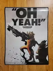 Rare 2014 Marvel Guardians of the Galaxy "OH YEAH" raccoon poster 18” X 24" New
