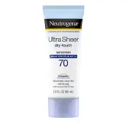 Neutrogena Ultra Sheer Broad Spectrum Sunscreen Lotion SPF 70 3 fluid ounce