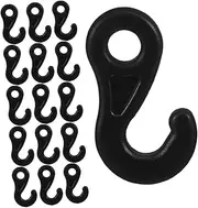 GRADENEVE 30pcs Outdoor Tent Hook Small Secure Clamp for Securing Tents Canopy Strap Rope Tarp Fastener Shape Accessory Clip Hanger Camp Cord Elastic Gear Bungee Buckle Windproof End Fix