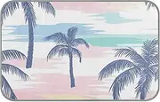 Boho Simple Style Island Coconut Tree Summer Cooling mat for Dogs Self Cooling cat beds for Indoor for Dogs Indoor Cats Soft Mantas frías para Perros M