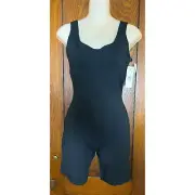 Vintage 80s 90s Gilda Marx Unitard Leotard Black Sexy Back Built-in Bra M NWT