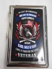 Vietnam Veteran Cigarette Storage Case With Built in Butane Lighter