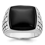 14k White Gold Men's Onyx Ring Mounting