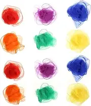 12pcs Chiffon Gradient Juggling Silk Dance Magic Tricks Dancing Props Scarves AU