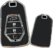 HIBEYO for Isuzu Key Case Key Fob Cover for Isuzu New MU-X X Series DMAX D-Max X-Terrain Pickup 2020 2021 2022 2023