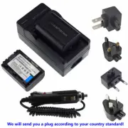 NP-FH50 Battery + charger for Sony CyberShot DSC-HX1 DSC-HX100V HX200V HDR-TG5V