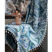 Tassel Curtain for Living Room Print Drape Window Valance Home Decor Treatment
