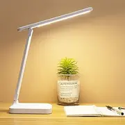 Necomi® LED Desk Lamp, Table Lamp for Computer/Desktop, Rechargeable, Eye-Caring, Touch Control with USB Charging Port-Bedside Table Lamp for Reading, Study Light for Kids, Home, Office White