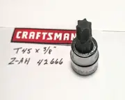 Craftsman T-45 x 3/8" Torx Bit Socket Z-AJ 42666 Free USA Shipping