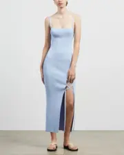 BNWT BEC & BRIDGE SKY BLUE LOLA MIDI DRESS - SIZE 12 AU/8 US (RRP $280)