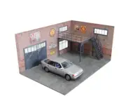 Two-floors auto garage scene Model cars display Size 1/24 Diorama kit 1:24 scale