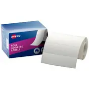 Avery Roll Address Labels 125 x 36mm White 500 Pack