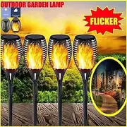 2/4pcs Solar Lights Outdoor Solar Torch Lights with Flickering Flame 12 LEDs for Halloween Decorations Waterpoof Landscape Auto On/Off Garden Patio Home Deco