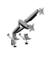 BrateckLDT82-C024UCE SINGLE SCREEN HEAVY-DUTY MECHANICAL SPRING MONITOR ARM WITH USB PORTS For most 17'~35' Monitors, Matte Silver(New)