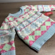 Holiday Time Baby Toddler Christmas Sweater 18 Month Polar Bear Snow Flakes