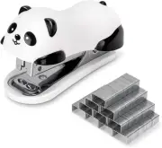 Mini Cute Panda Desktop Stapler, Office Stapler, 12 Sheet Capacity, Includes Bui