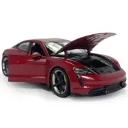 1/24 Scale Porsche Taycan Turbo S Model Car Diecast Toy Cars Collection Red