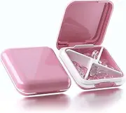 4 Compartments Small Pill Case - Portable Daily Pill Organizer Box for Travel, Medicine and Vitamin Storage
