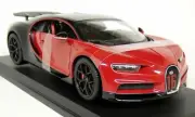 Maisto 1/18 - Bugatti Chiron Sport 16 Red Black Supercar Diecast Scale Model Car