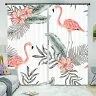 Bent Line Leaf Bird 3D Curtain Blockout Photo Printing Curtains Drape Fabric