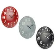 [Vanguard Universal] Die Plate Metal Wall Clock (Step Mode) - Red
