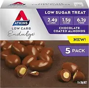 Atkins Chocolate Coated Almonds Endulge 150 g, Pack of 5, Chocolate Coated Almonds 150 grams, Pack of 5
