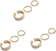 [VALICLUD] Ring Hand Chain Jewelry Bracelet Kit Toe Knuckle Accessories Fingers Holder Thumb Adjustable Stacking Silver Necklace Fidget Spinner Van Sizer Bundle Golden Copper Alloy