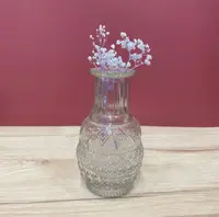 在飛比找樂天市場購物網優惠-法式復古浮雕玻璃花瓶(小)