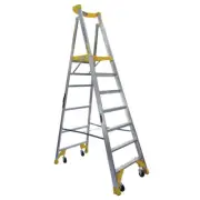 Bailey P170 Aluminium Platform Ladder 7 Steps 2.1m Platform 170kg Wheels FS13542