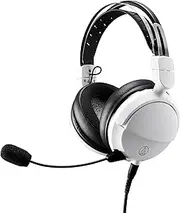 Audio-Technica ATH-GL3 WH Closed-Back Lightweight Gaming Headset with Boom Mic, White