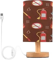 GuoChe Night Light Small Lamps Decor Firefighter Fire Extinguisher No Smoking Sign Table Lamp for Girls Hurricane lampara