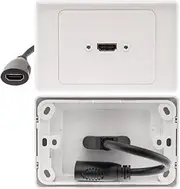 HDMI1H Pro2 1X HDMI Horizontal Wall Plate Flexible Rear Socket Compliments 2000 Plate Design Compliments 2000 Plate Design,