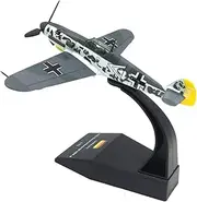 for German WWII Aircraft Bf109 Simulation Alloy Fighter Aircraft Model Finished Product War Thunder 1: 72(BF109 Black)