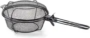 Outset 76182 Chef's Jumbo Outdoor Grill Basket and Skillet with Removable Handles