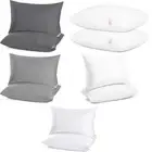 2 Bed Pillows Side Back Sleepers Comfortable Breathable Bedroom Down Alternative
