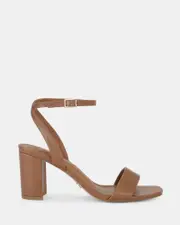 MARTINEZ CARAMEL Open Toe Heels