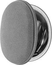 Geekria Shield Headphones Case Compatible with JBL Tune 750NC, Live 770NC/650BTNC, Replacement Hard Shell Travel Carrying Bag with Cable Storage (Microfiber Grey)