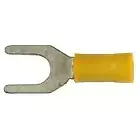 K4 #10 Hole Yellow Spade Terminal For 10-12 Gauge Wire/Qty 100 Pack
