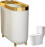Toilet Trash Can with Lid,Small Toilet Waste Basket - with Lid Bathroom Paper Garbage Can for Toilet Waste Compact Design, Easy to Clean