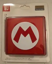 NEW - Premium Game Card Case - Mario Brothers - Holds 12 Nintendo Cards - Switch