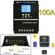 100A MPPT Solar Charge Controller PV Battery Regulator 12V/24V/36V/48V Dual USB