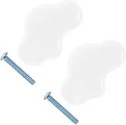 NAMOARLY 1Set Ceramic Cloud Shaped Wardrobe Knob Cartoon Drawer Handles for Unique Home Decor Elegant and Durable Cabinet Handle for Rooms and Wardrobes