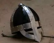 Medieval Knight Viking Black Nasal Helmet Coated for Sca Larp x-mas gift item