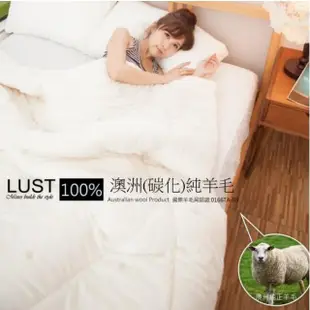 【LUST】美麗諾澳洲羊毛被100%澳洲進口/2.8公斤純羊毛被胎澳洲/國際羊毛局認證《6X7尺 標準款》